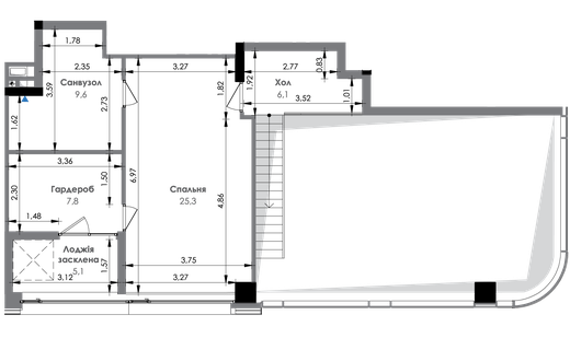 Планування квартири 3СП6, 173,9 м² у ЖК БіоРитм